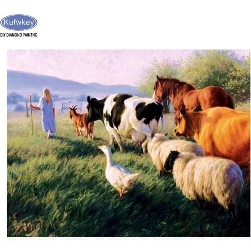 3D DIY Diamond Embroidery,5D Diamond cow farm,Diamonds mosaic sale Home Full rhinestone cross stitch,needlework,Christmas,decor