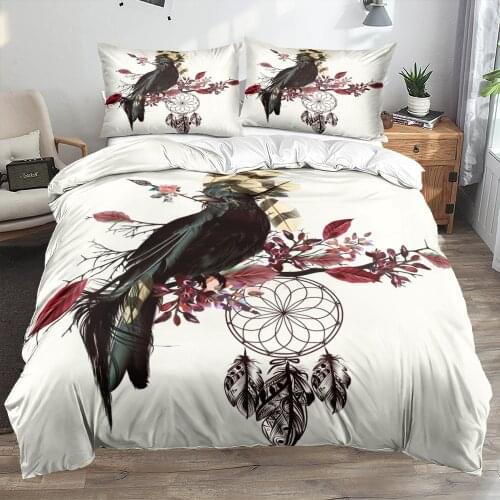 3D Bohemian Custom Design Beddings Sets Linens Bed Pillowcovers Comforter Case Set King Queen Full Twin Size White Bedclothes