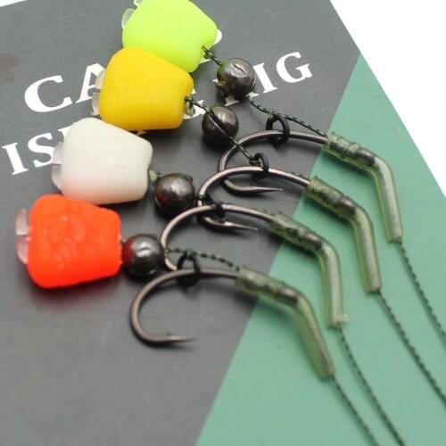 50pcs Corn Shaped Boilie Bait Carp Bait Pop Up Boilies Hair Rig Stops Carp Barbel Fishing Tackle for Making Boilies
