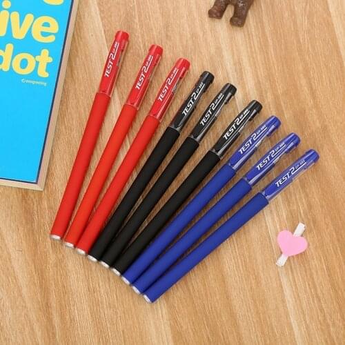 50PCS Neutral Pen Black Matte Office Signature Pen Learning Stationery Water-based Pen Cute School Supplies
