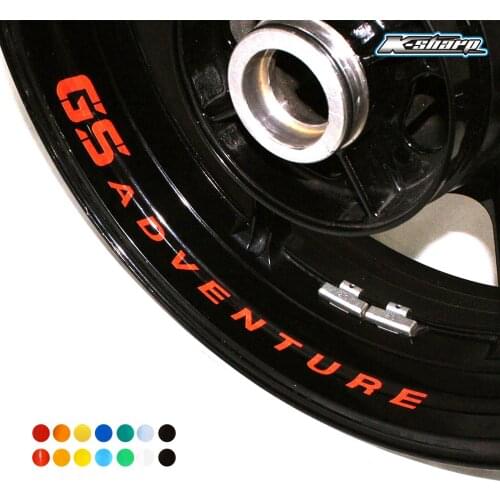 8 X custom inner rim wheel reflective decoration Stickers stripes For SUZUKI GS ADVENTURE