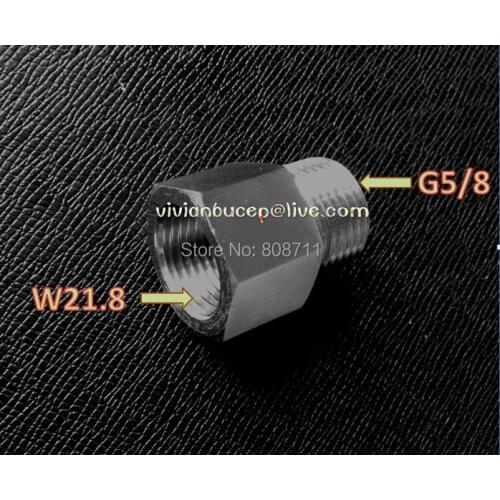 Adapter Converts CO2 Tank W21.8 to Regulaor G5/8 Fitting, aquarium connector for CO2 cylinder to Regulator