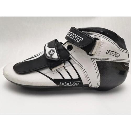 BONT Z Short track Ice skate Ice Speed skate boot White Black 2PT 165MM Ice skate boot carbon skate