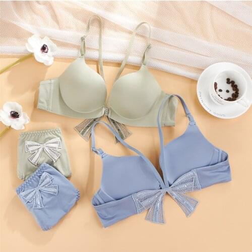 Comfortable seamless bra womens thin no rims small breasts gathered adjustment type breastfeeding Gather underwear