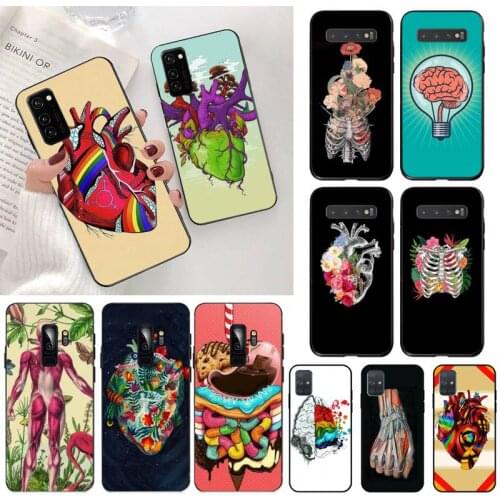 Medical Human Organs Brain Meridian Kidney Art Phone Cover for Samsung S20 plus Ultra S6 S7 edge S8 S9 plus S10 5G lite 2020