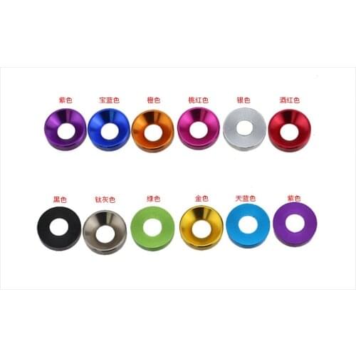 M2m2.5m3m4 color aluminum alloy cylindrical head, cup head, hexagon socket screw, gasket, bolt washer, Huawei meson 10PCS