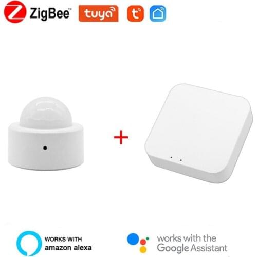 Tuya ZigBee Smart PIR Motion Sensor WiFi Human Body Sensor Built In Battery Passive Infrared Detector Security Burglar Alarm