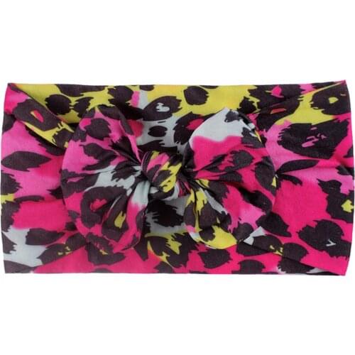 Baby Girls Hair Band Infant Children Leopard Print Headband Newborn Knot Headbands Elastic Headdress Kids Headwear Photo Props