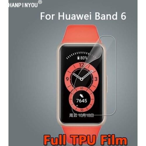 For Huawei Band 6 / FRA-B19 Smart Bracelet Ultra Clear Full Cover Soft TPU Hydrogel Film Screen Protector -Not Tempered Glass