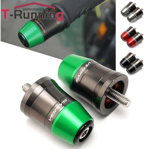 For KAWASAKI KLE Versys 650/1000 VERSYS-X 300 Motorcycle Accessories CNC Handlebar Grips Bar Ends Cap Slide