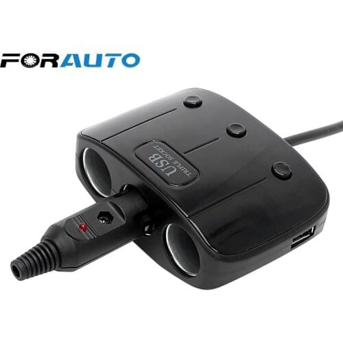 LEEPEE 1pcs Universal LED Red Indicator Male Car Cigarette Lighter Socket Plug Connector Car-styling With Fuse Auto Replacement