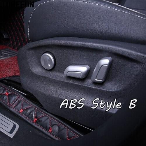 ABS Matte Or Carbon Fiber For Volkswagen VW Tiguan Second Generation 2017 2018 Seat Adjustment Switch Knob Cover Trim 6pcs