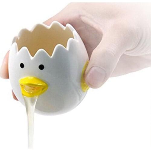 Cute Chicken Ceramic Egg White Separator Creative Egg Yolk Protein Separator Filter Baking Tools Kitchen Accessories Practical