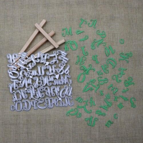 Uppercase and Lowercase Letters Set Metal Cutting Dies Stencil Scrapbooking Photo Album Card Paper Embossing Craft DIY