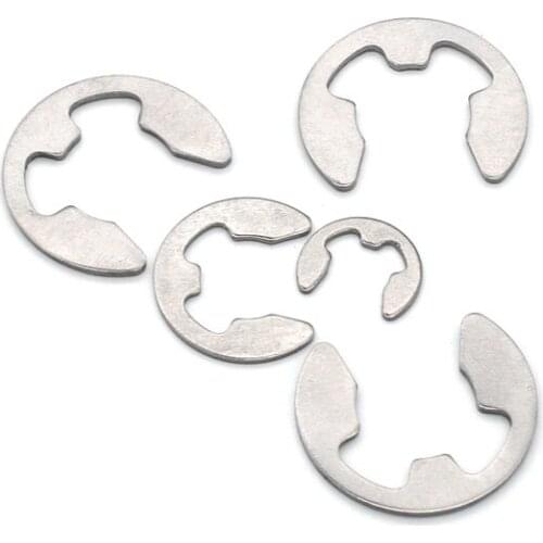 20pcs stainless steel open ring E-type buckle M6 M7 M8 M9 M10 Lock washers retaining washers for shafts