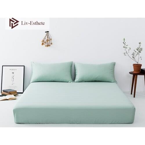 Liv-Esthete Women Luxury 100% Silk Colorful Fitted Sheet Silky Healthy Double Queen King Mattress Cover Bed Sheets Pillowcase