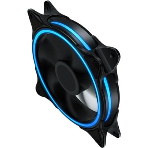 P82A CPU Coolers,Radiators System RGB LED 120mm Case Fan,Quiet Edition High Airflow 3 Diaphragm Color Case Fan for PC Cases