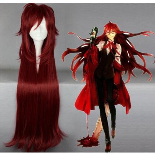 Anime Kuroshitsuji Cosplay Wig Grell Sutcliff Cosplay Wigs Heat Resistant Synthetic Halloween Carnival Party Black Butler Wigs