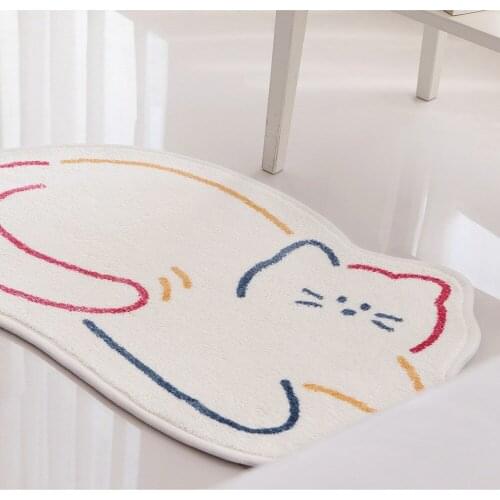 Drop Shipping Cartoon Welcome Entrance Doormats Carpets Rugs For Home Bath Living Room Floor Kitchen Hallway Non-Slip Cat