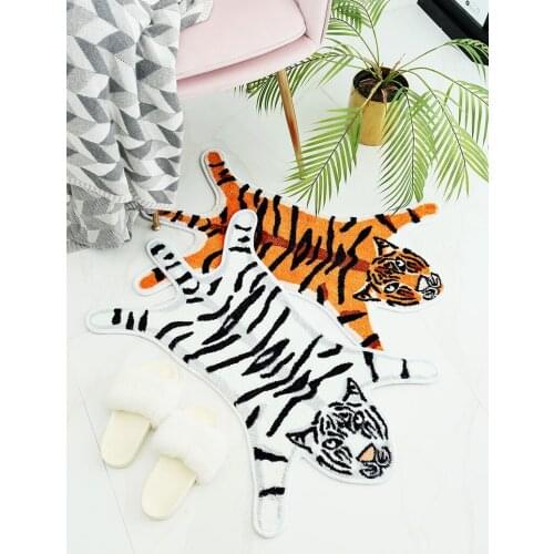 Drop shipping New Animal Rug Tiger Printed Non-Slip Carpet for Home Living room Door Mat Suck Water Bath Mats 54.5*82cm