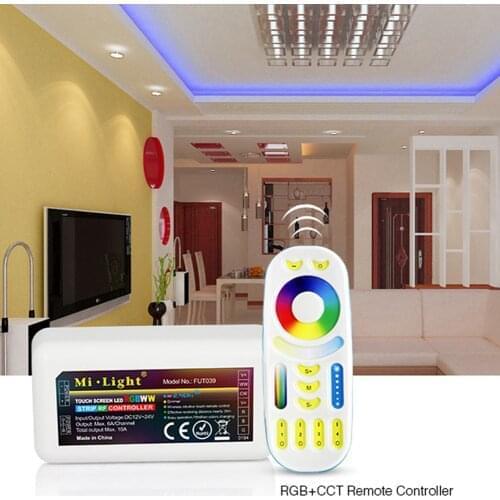 RGBCCT RGB Controller Wifi RF Touch Remote Control Mi Box 6A 2.4G RGBCCT RGB+CCT Led Strip Smart Control Dimmer DC 12V 24V