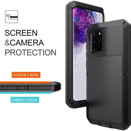 Luxury Heavy Duty Armor Powerful Aluminum Metal+Silicone Case Cover For Samsung Galaxy S20 |S20+ | S20 Ultra 5G
