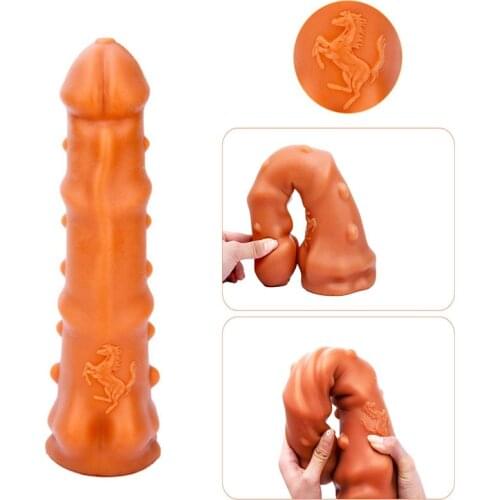 Sexy Realistic Animal Dildo Big Butt Plug Anal Dilator G spot Stimulator Huge Horse Dildo Sex Toys For Women Man Masturbator +18