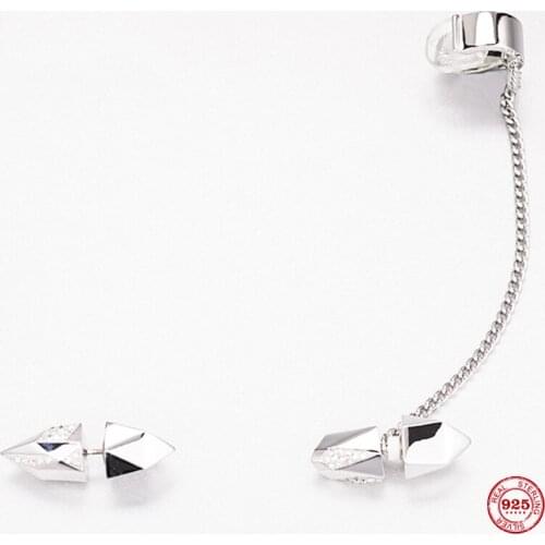 Fashion Charm Sterling Silver Original 1:1 Copy, Double Decorated Perforated Detachable Earrings Womens Luxury Jewelry Gifts