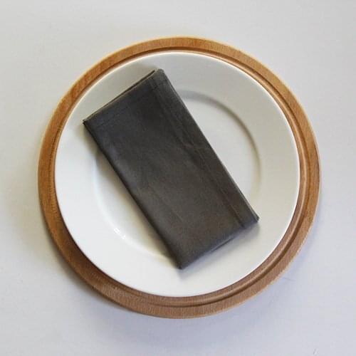 Ilanura Gray 12 PCS Napkins Cotton Fabric Napkin Table Dinner Napkins Special Day Hand Made 40 CM X 40 CM