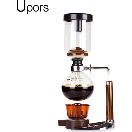 UPORS Siphon Coffee Maker 3 Cups Glass Tabletop Coffee Syphon Pot Filters Japan Style Syphon Brewer