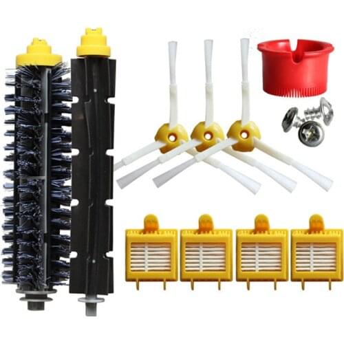 1 set Robot Vacuum Cleaner Bristle Brush,4x HEPA Filter,3x Side Brush Kit Replacement for irobot roomba 700 Series 760 770 780
