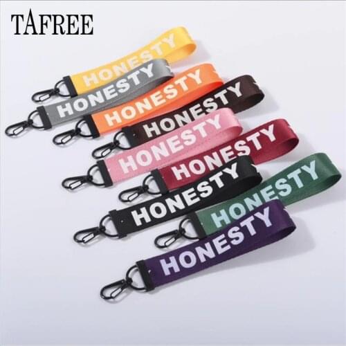 TAFREE HONESTY 9 Colors Neck Wrist Strap Webbing Keychain ID Holder Lanyard Phone Bag Car Key holder Ribbon Belt Accessories