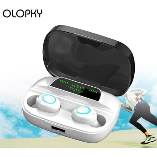 TWS Bluetooth Headset 5.0 Wireless Dual In-Ear Digital Display Stereo Sports Fitness IPX7 Waterproof Earphones 3500 MAh Battery
