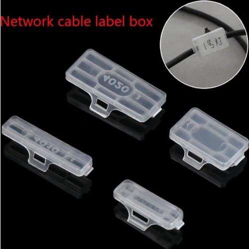 Waterproof Identification Tags Box Transparent Cable Labels Cable Tie Fiber Organizers Network Display Sign Marker Tool
