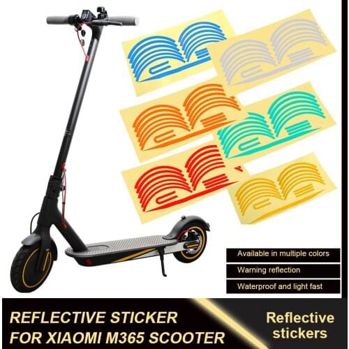 Waterproof Pvc Reflective Stickers for Xiaomi Mijia M365 Scooter Stickers Night Riding Reflective Stickers Pedal Stickers