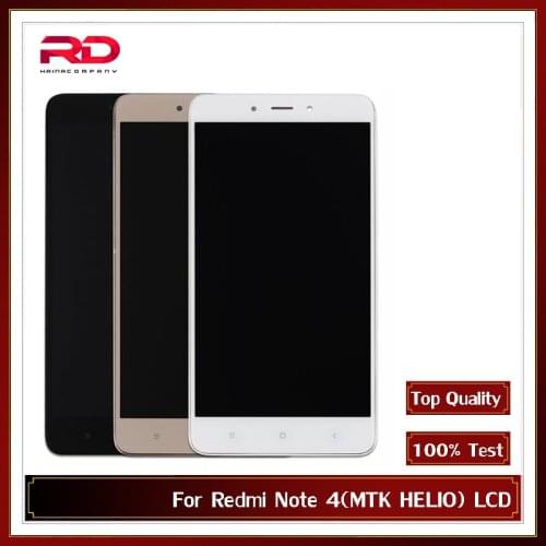 Note 4 LCD For Xiaomi Redmi Note 4 LCD Screen Display Touch Screen Digitizer Assembly with Frame CPU For MTK Helio X20 with Tool