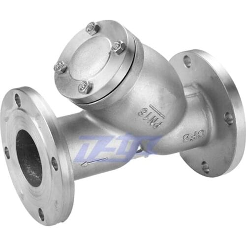 1-1/2" DN40 GB Flange 304 Stainless Steel 80 Mesh Strainer Inline Y Filter