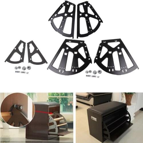 1 Pair Shoes Cabinet Hinges Flip Frame Hidden Movable Turning Rack Over Fittings Drop Ship