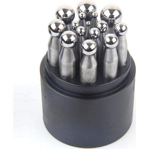 15 17Pcs Jewelry Dapping Punches Set Stainless Steel Dapping Block DIY Craft Tools For Jewelry Machine