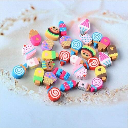 20pcs DIY Fruit Cake Soft Clay Crystal Mud Clay for Baking Clay Polymer Light Crystal Soil Slime Hand Clay Soft plasticine Toys