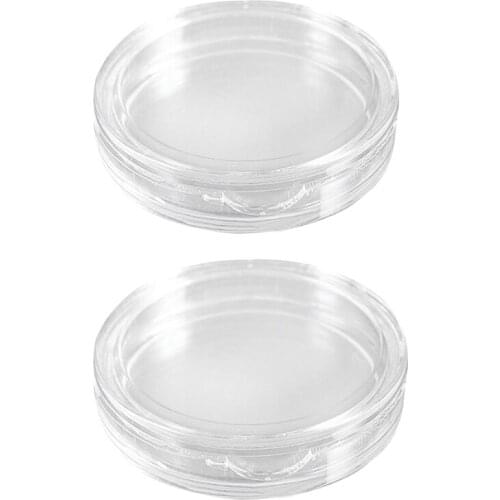 20 Pcs Small Round Transparent Plastic Coin Capsules Box 22Mm & 25Mm