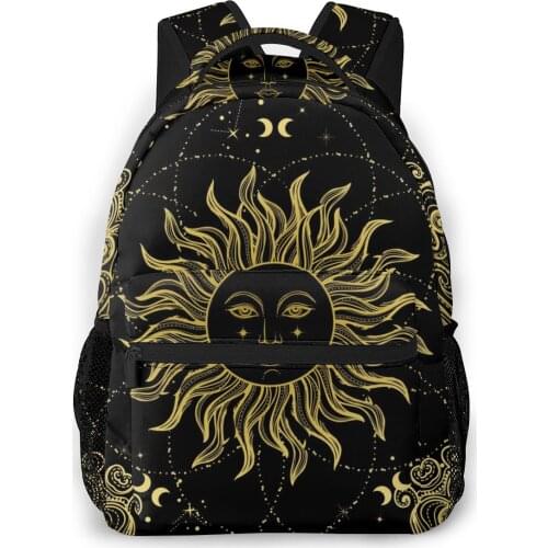 2021 Backpack Women Shoulder Bag Sun Astronomy And Astrology Symbol Fashion School Bag For Teenage Girl Backpacks Travel Bag