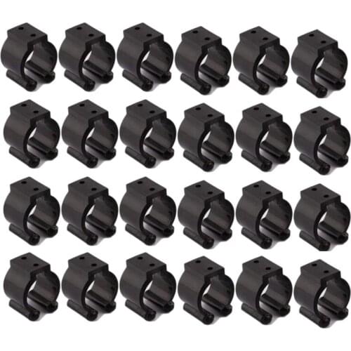 24 PCS Cue Locating Clip Holder Regular Fishing Rod Storage Clips for Pool Cue Racks 24mm, for Fishing Rod Storage Rack
