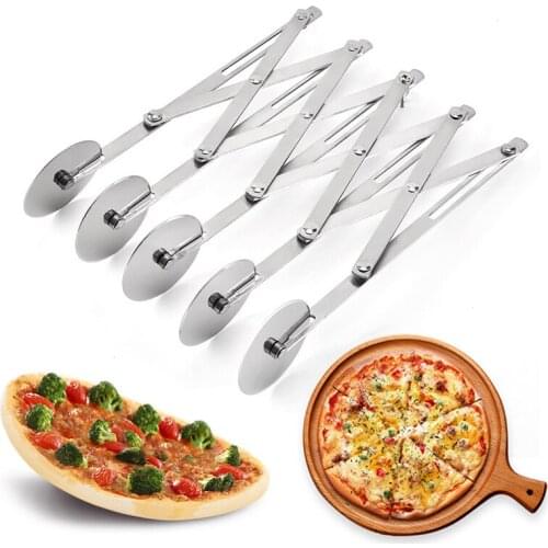 3/5/7 Wheels Paper Cutter Dough Divider Side Knife Flexible Roll Blade Pizza Peeler Pastry Stainless Steel Bakeware Tool