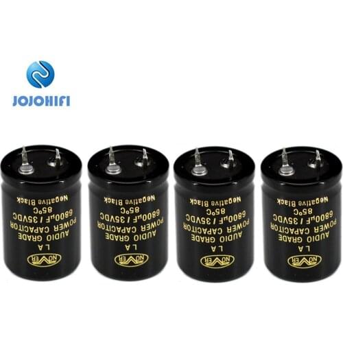 4pcs Nover LA 6800uF 35V 25x35mm Pitch 10mm 35V/6800UF HIFI HI-FI Fever Golding Capacitors AUDIO Electrolytic Capacitor