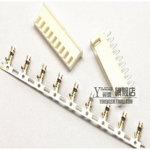 50Set/Lot XH2.54 2.54mm 9Pin 9P Straight Needle 180 degree Male Pin Header + Terminal + Female Housing Connector