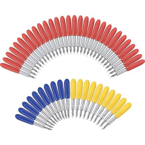50Pcs Vinyl Cutting Blades 30 45 60 Degree Tungsten Steel Vinyl Cutting Blades Roland Plotter Cutter Carbide Blade Cutting Tool
