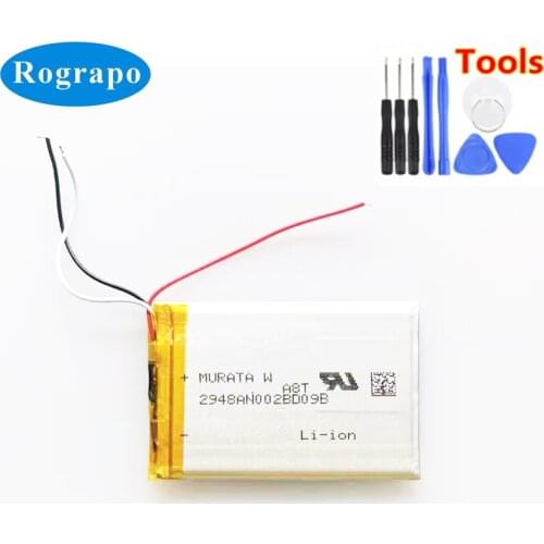 New Battery For Sony NW-A105 Player Accumulator 3.7V 1000mAh Replacement Batterie 3-wire Plug+tools