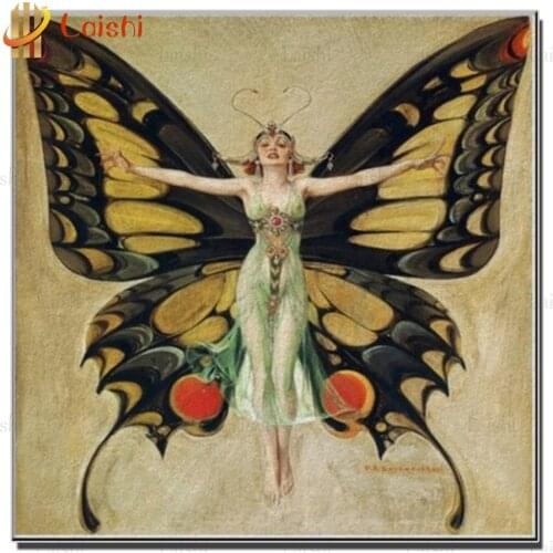 Butterfly Woman Diy diamond painting picture rhinestones embroidery full round square diamond mosaic 5d cross stitch home decor
