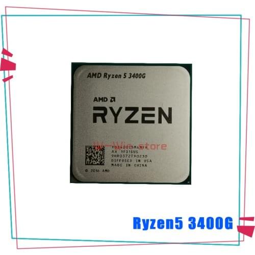AMD Ryzen 5 3400G R5 3400G 3.7 GHz Quad-Core Eight-Thread 65W CPU Processor YD3400C5M4MFH Socket AM4